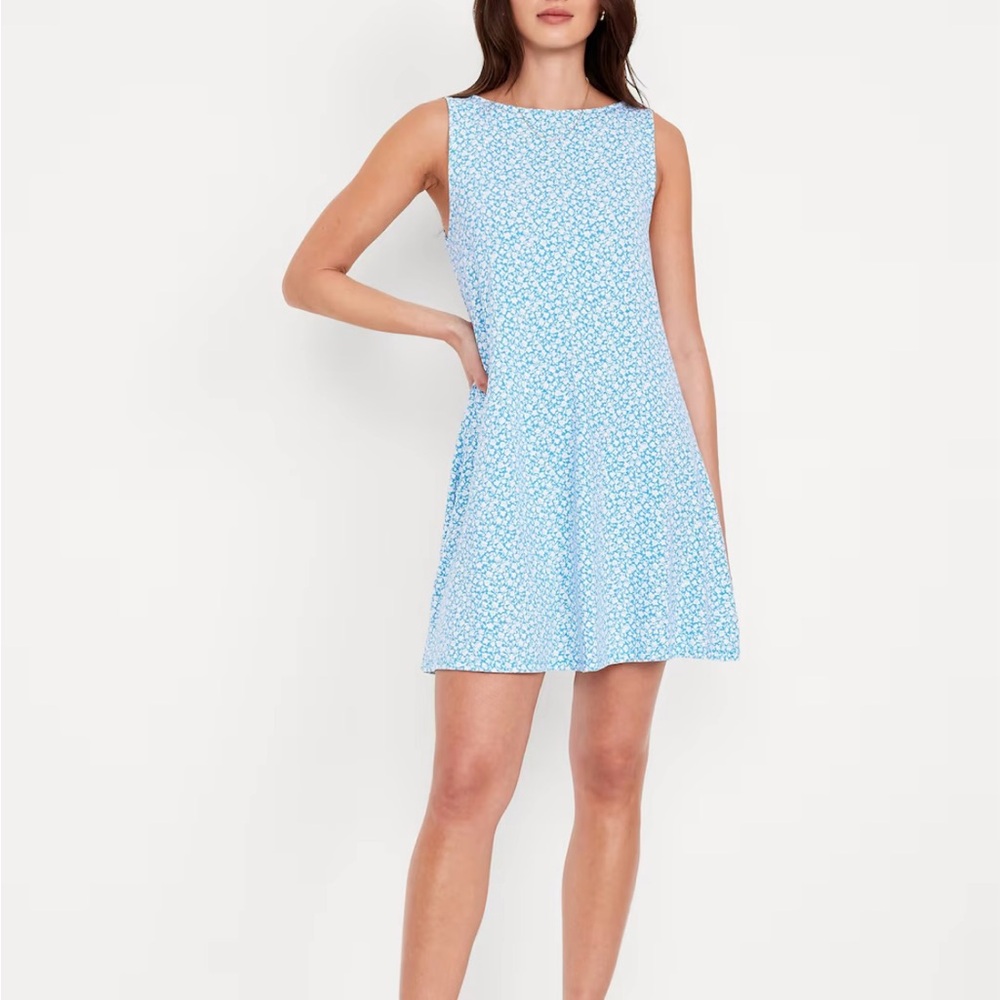 Old Navy Blue Sleeveless A-line Mini Dress